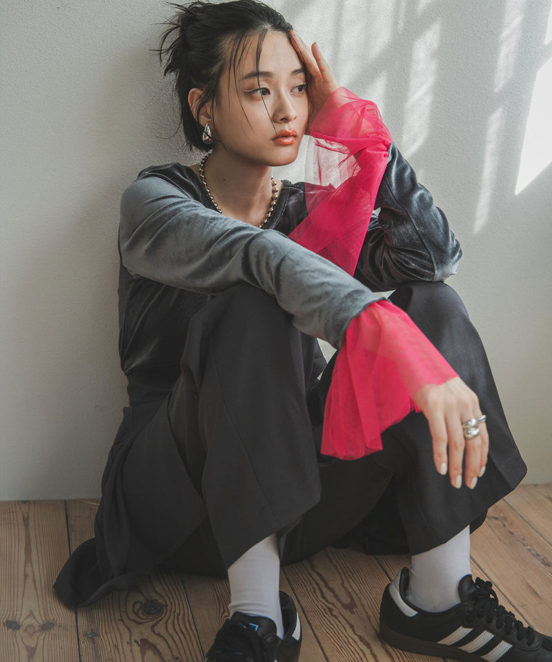 2wayベロアトップス