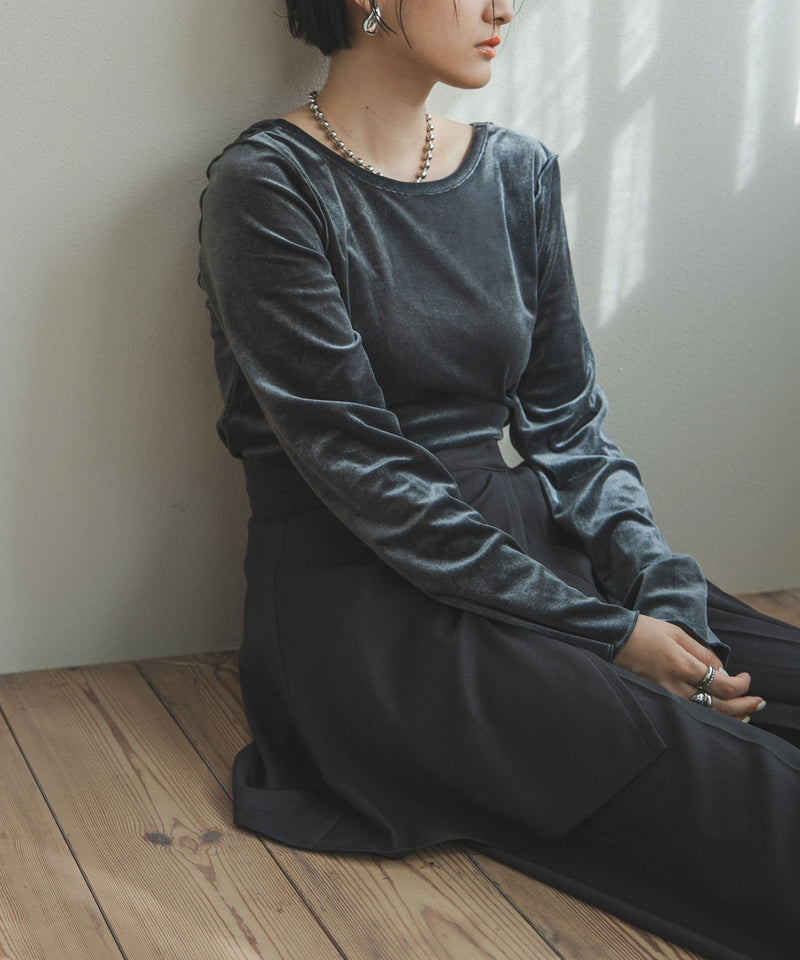 2wayベロアトップス