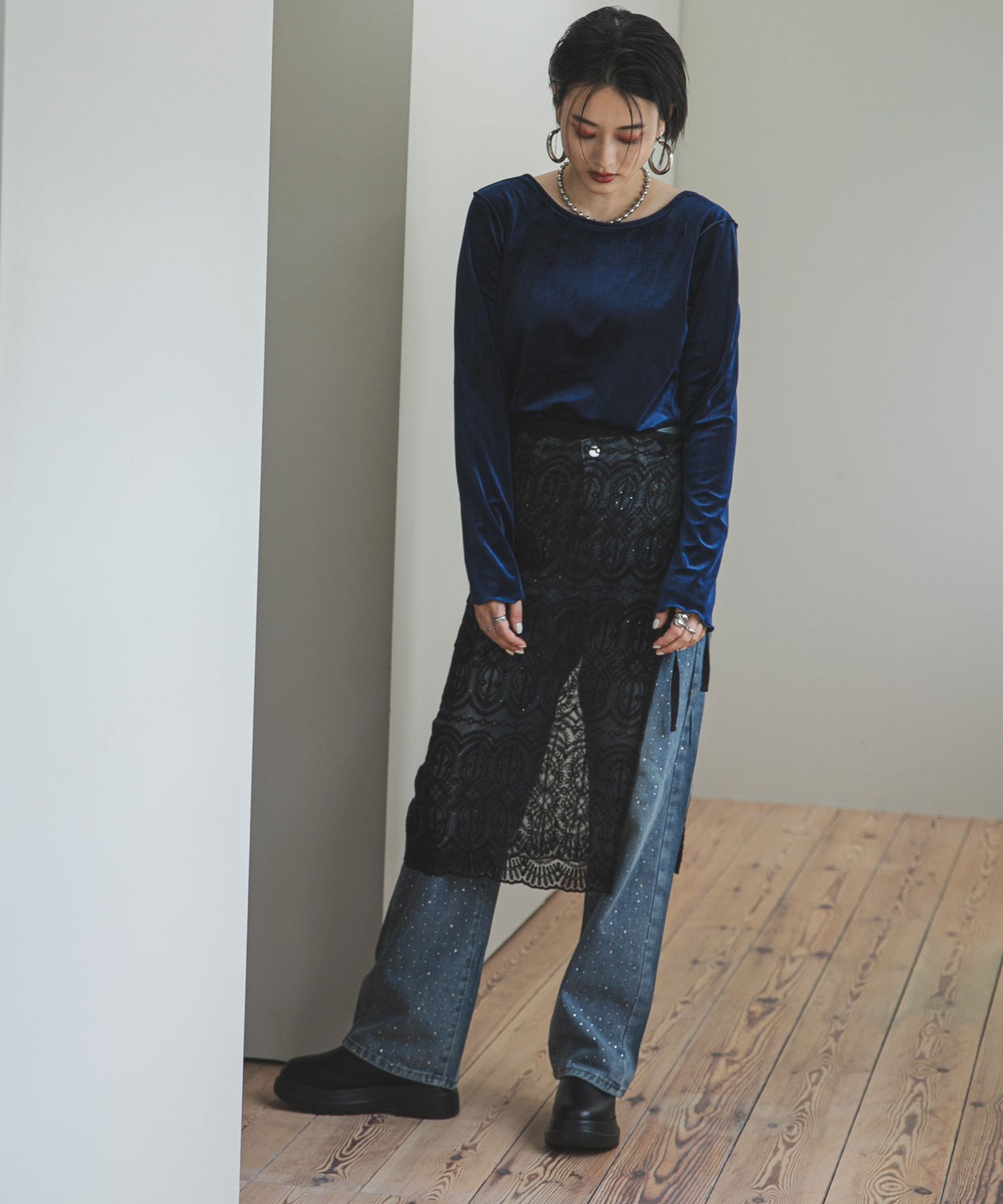 2wayベロアトップス – レディースファッション通販の夢展望【公式】