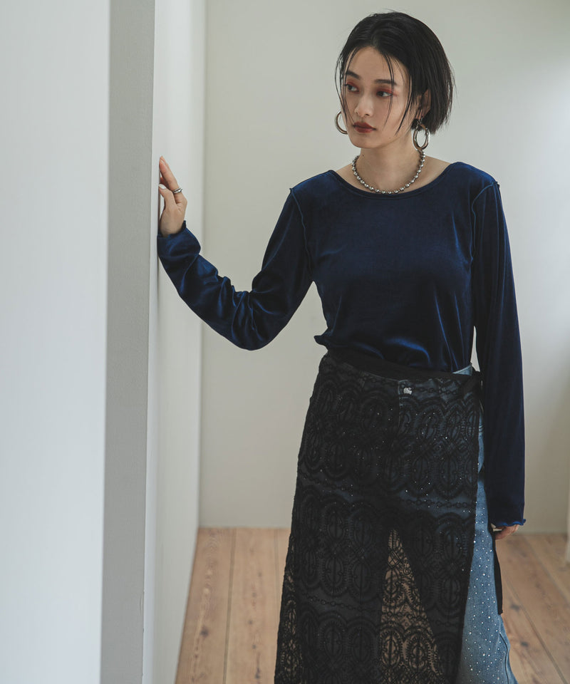 2wayベロアトップス