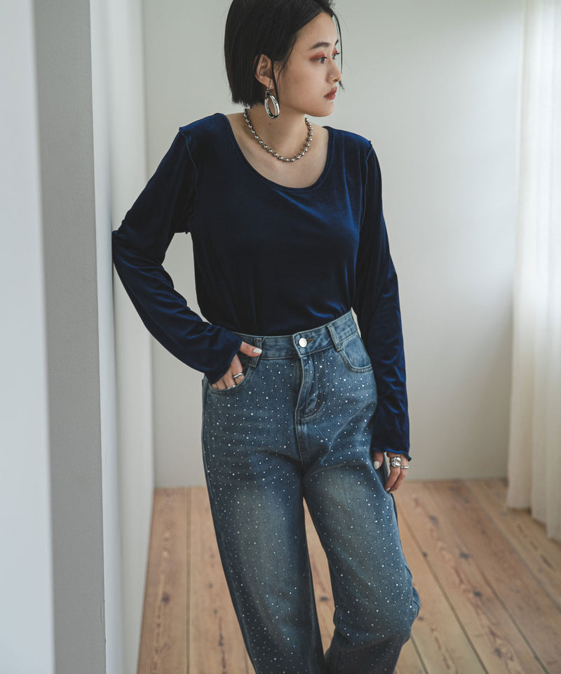 2wayベロアトップス