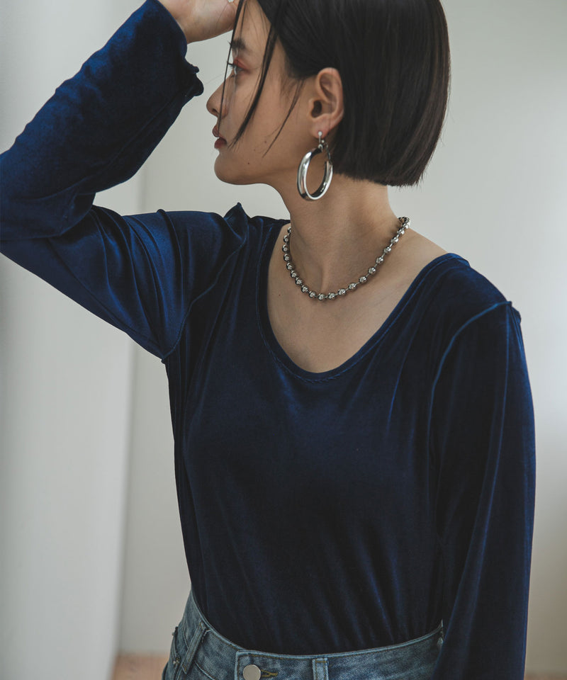 2wayベロアトップス