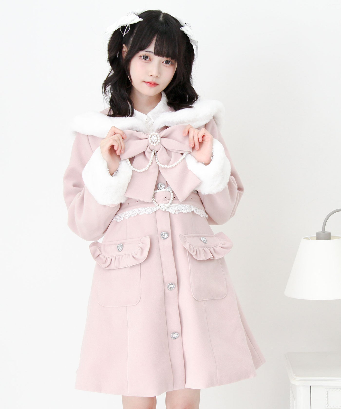 TRALALA ラメ ハート 3way コート Y2K TRALALA ラメ ハート 3way コート Y2K TRALALA ラメ ハート 3way