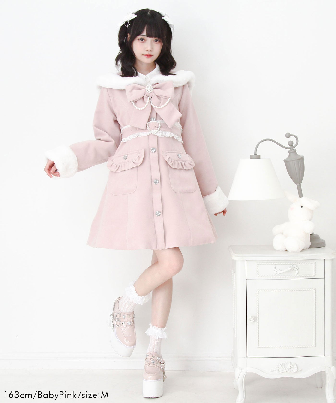 ハートバックルベルトセーラーファーコート – レディースファッション