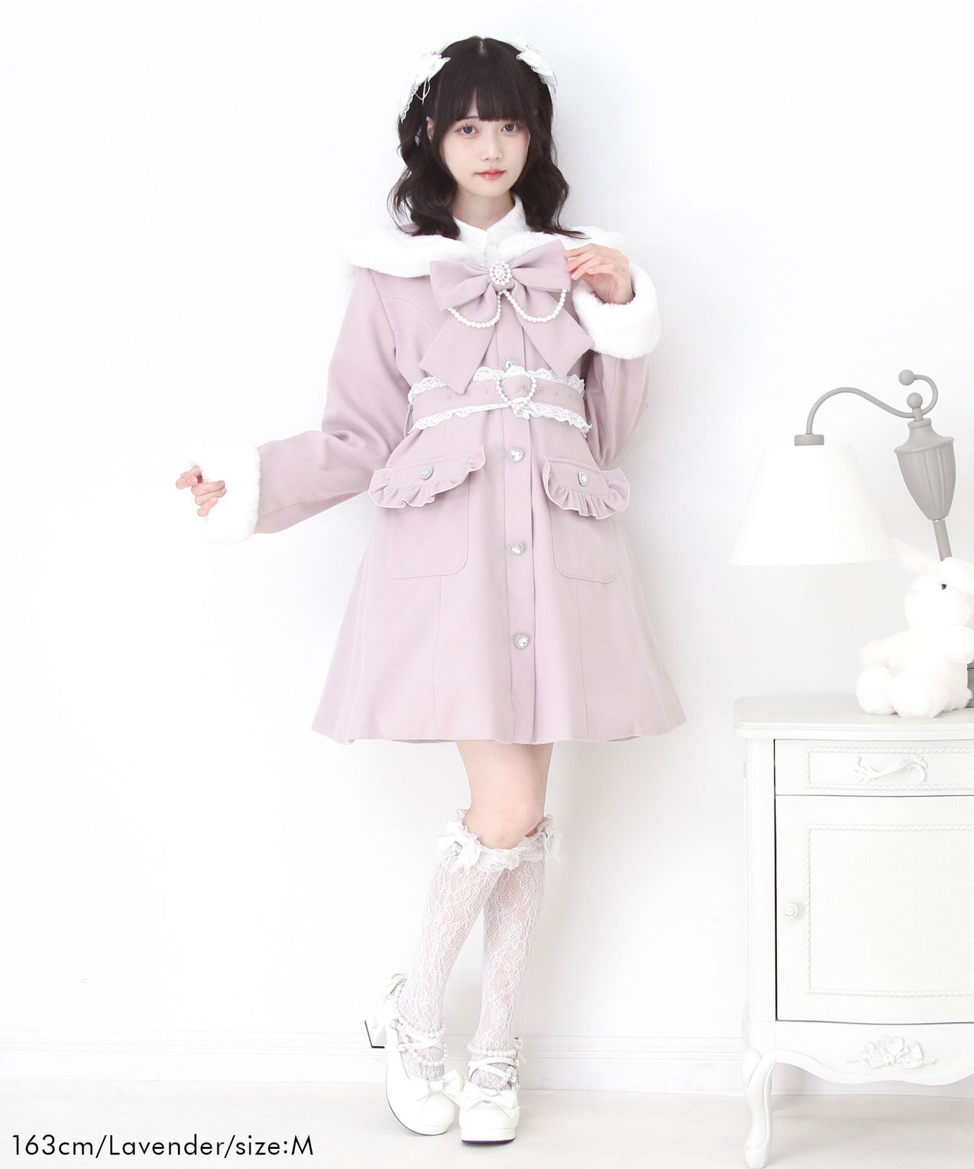 ハートバックルベルトセーラーファーコート – レディースファッション