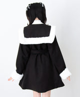 ハートバックルベルトセーラーファーコート