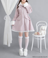 ハートたっぷりフリルAラインファーコート