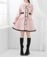 ハートたっぷりフリルAラインファーコート