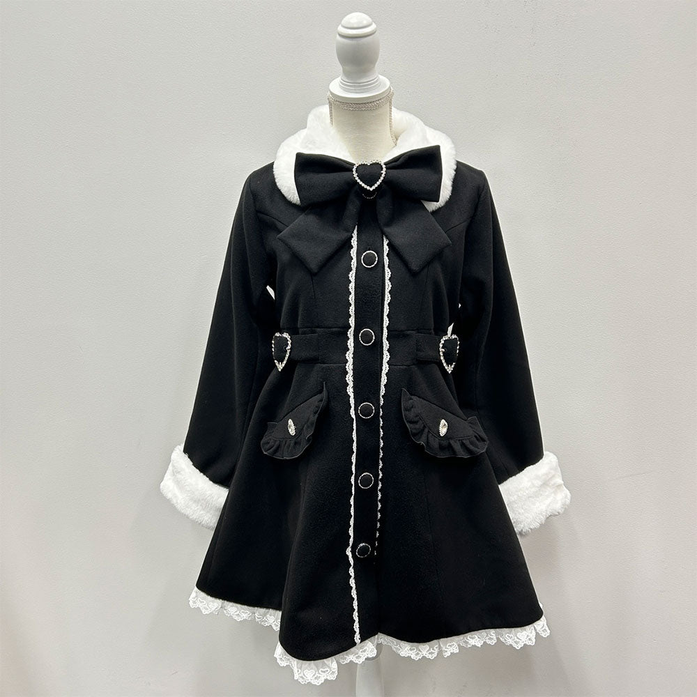 レリアン ファーコート カシミヤ ファー パフスリーブ Aライン