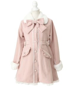 ハートたっぷりフリルAラインファーコート