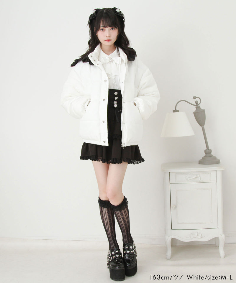 選べるデザイン中綿ハートブルゾン