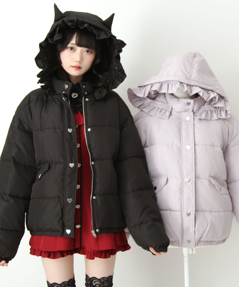 選べるデザイン中綿ハートブルゾン