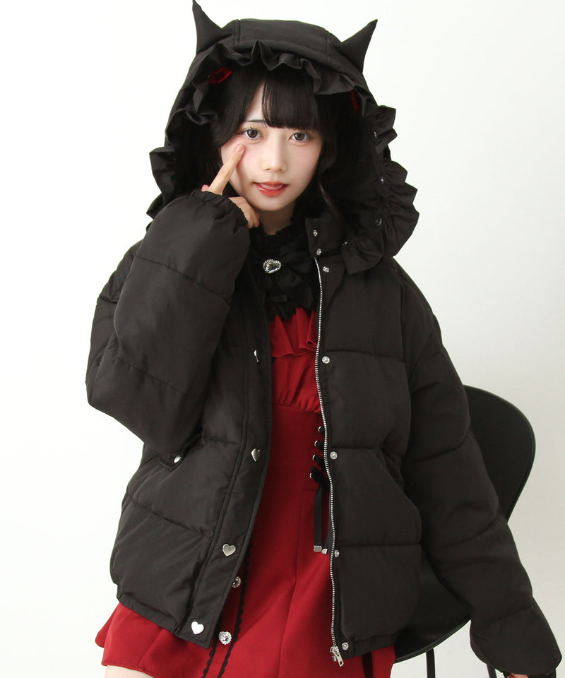 選べるデザイン中綿ハートブルゾン