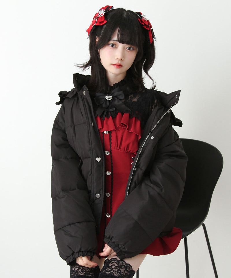 選べるデザイン中綿ハートブルゾン