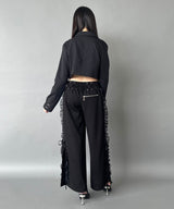 ローウエストワイドパンツ