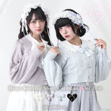キラキラハート編み柄ショートカーディガン【ニット】