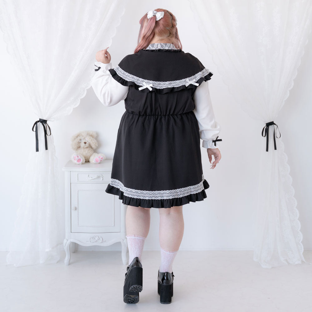 【新品未使用タグ付き】完売　3L ディアマイラブ　ポンチョ風袖切替ワンピース　黒 ポンチョ風袖切替ワンピース – レディースファッション通販の夢展望