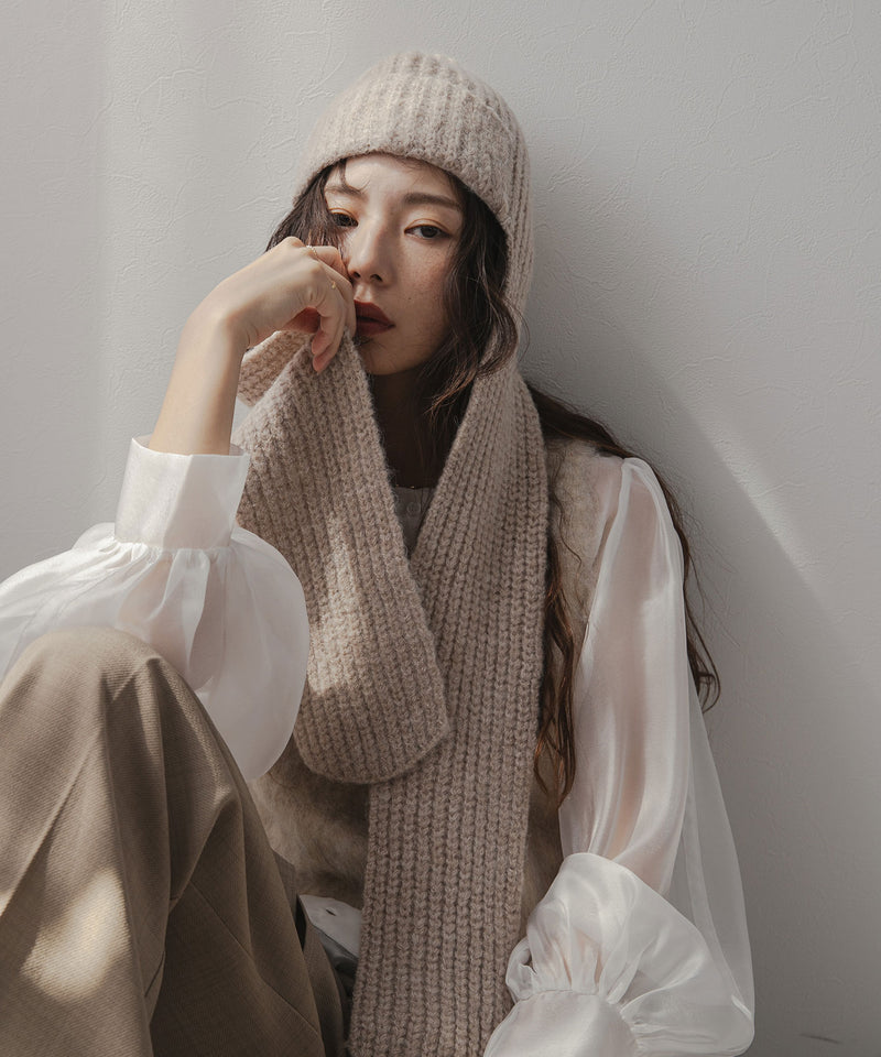 マフラーフライトニットキャップ/フライトビーニー