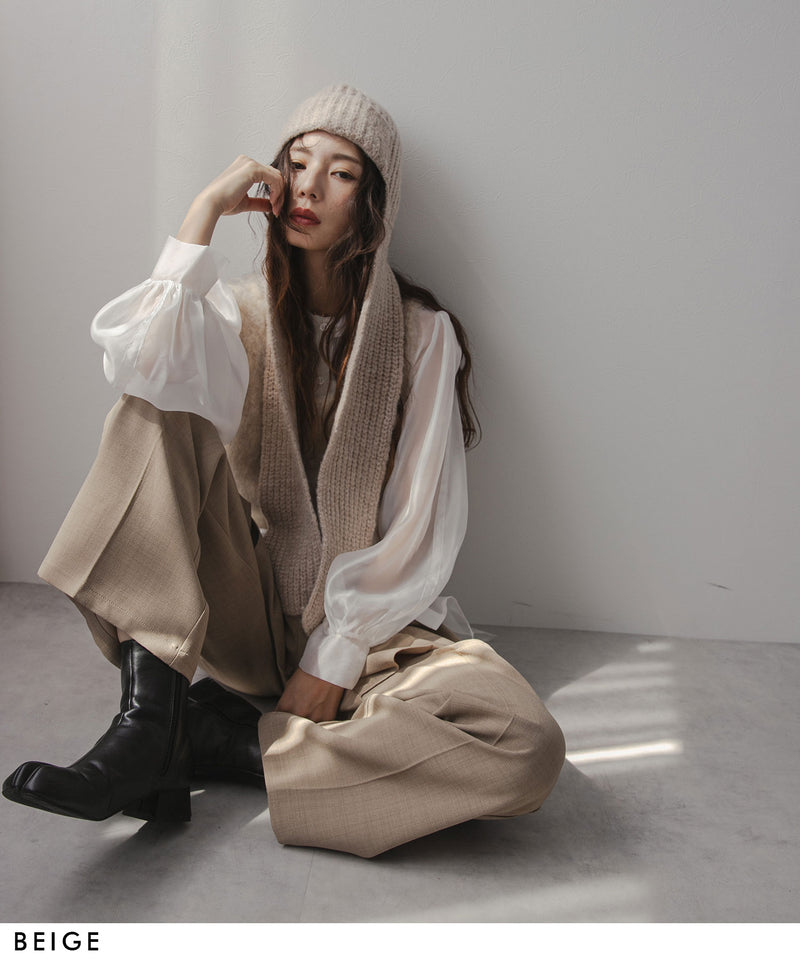 マフラーフライトニットキャップ/フライトビーニー