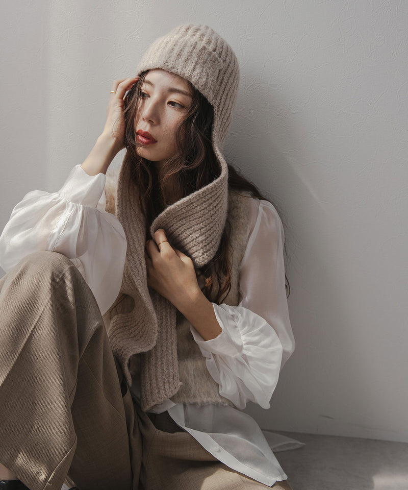 マフラーフライトニットキャップ/フライトビーニー