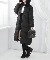 ファー付きハートスタッズロングダウンコート