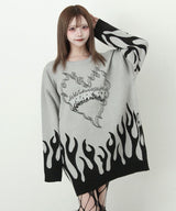 【新春セール】フレイムジャガードビッグニット