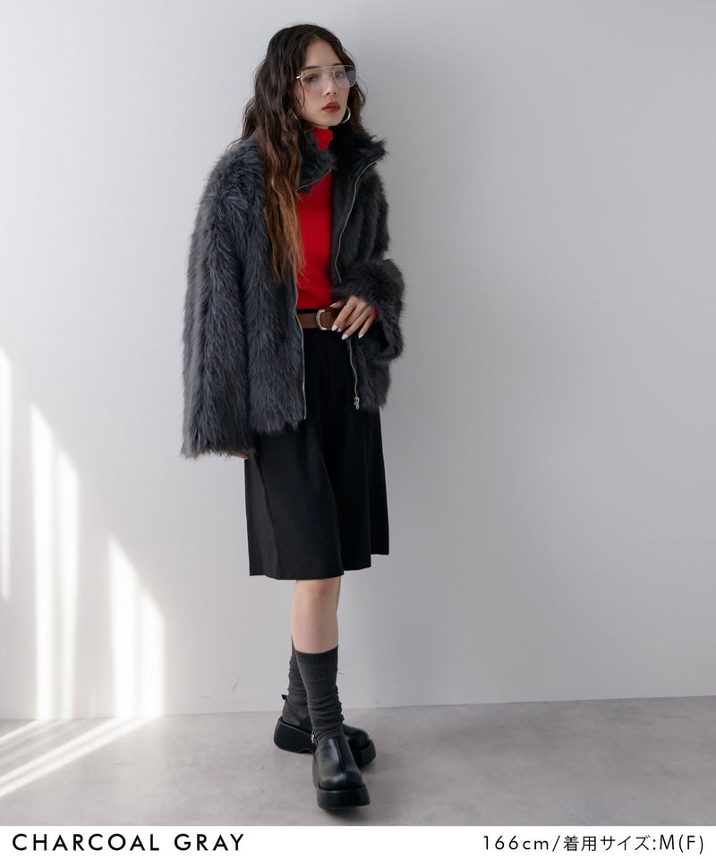 ファーシャギージャケットアウター
