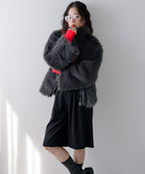 ファーシャギージャケットアウター