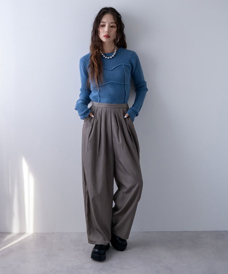 スリータックカーブスラックスパンツ