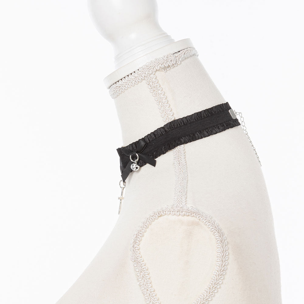 シャーリングハートクロスチョーカー – レディースファッション通販の