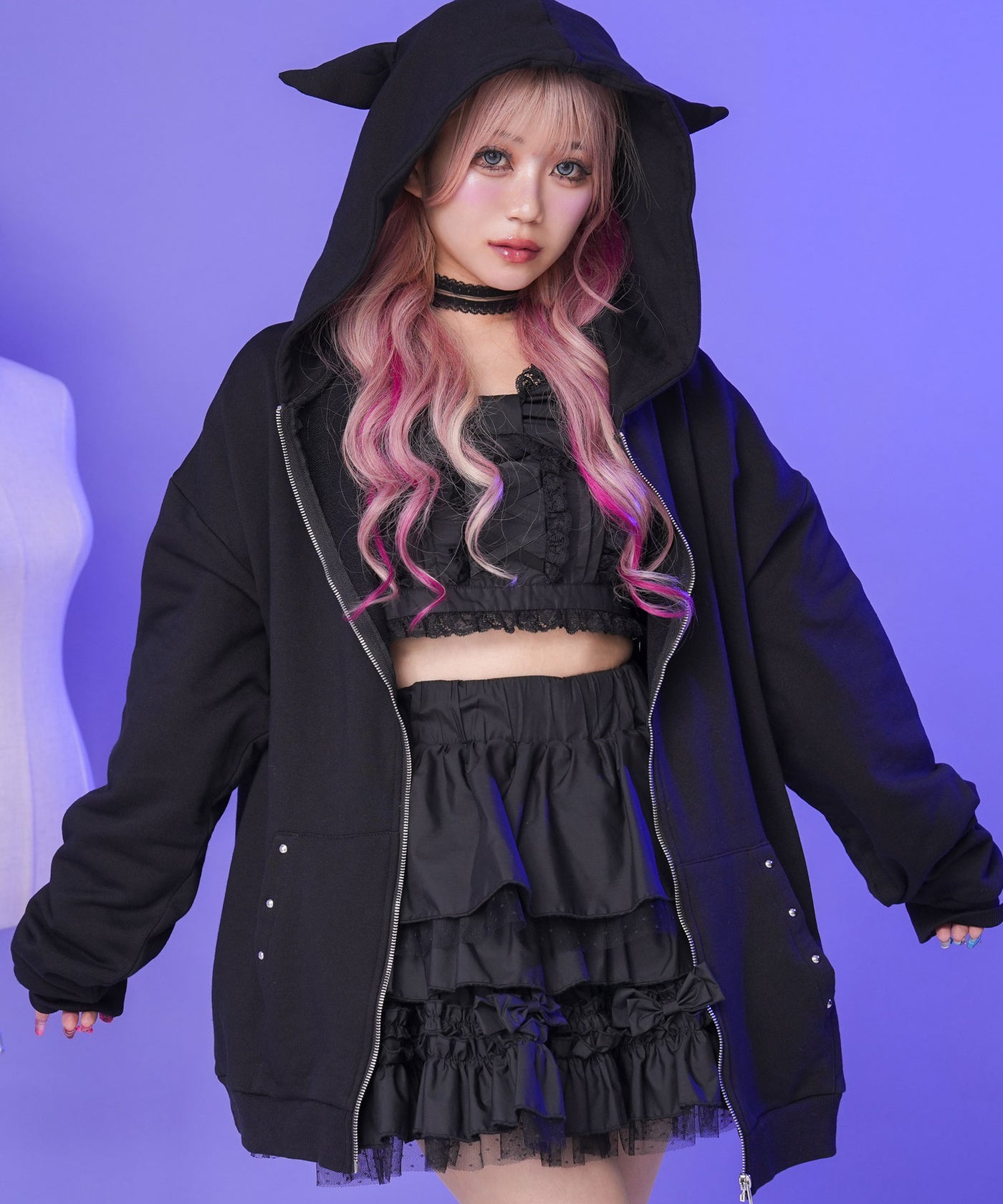 Diable baiser ブラウス シャツ フリフリリボンorメイド風甘