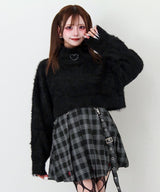 【新春セール】クロップドシャギーニット