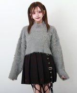 【新春セール】クロップドシャギーニット