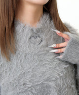 【新春セール】クロップドシャギーニット