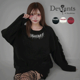 【新春セール】ロゴグランジビッグニット