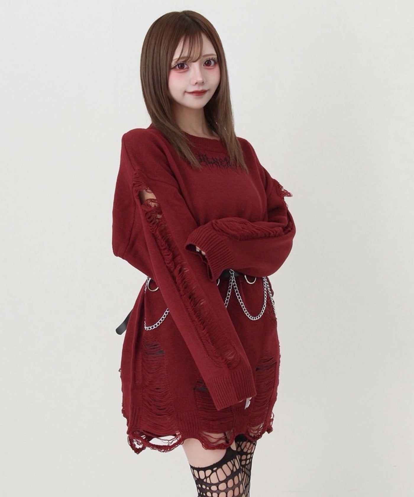 最大半額★選べる福袋！19日20時〜26日10時 ロゴニット 長袖 ユニセックス ビッグシルエット 送料無料・メール便不可 秋新作 新春セール】ロゴグランジビッグニット – レディースファッション通販