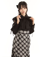 ショルダーレースフリルリボンブラウス【大きいサイズ有】