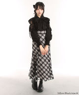 ショルダーレースフリルリボンブラウス【大きいサイズ有】