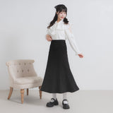 ショルダーレースフリルリボンブラウス【大きいサイズ有】