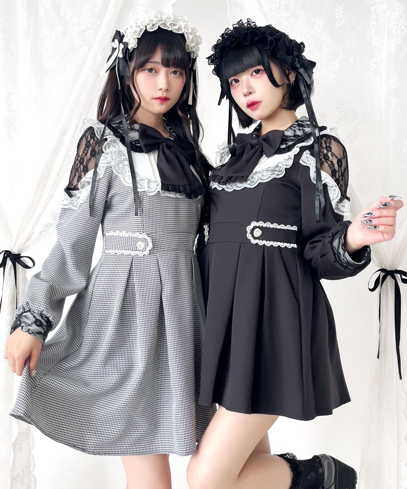 袖レース切替ヨークフリルワンピース – レディースファッション