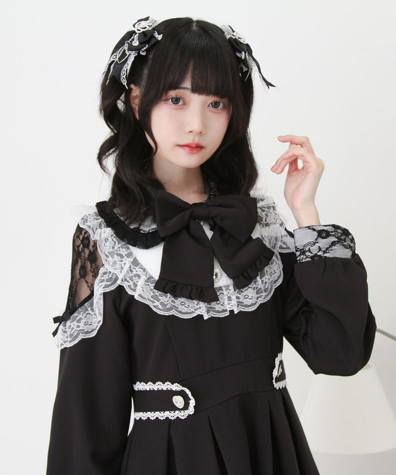 袖レース切替ヨークフリルワンピース – レディースファッション