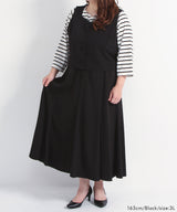 【3L~6L】ショート丈バックベルトベスト【大きいサイズ】　　