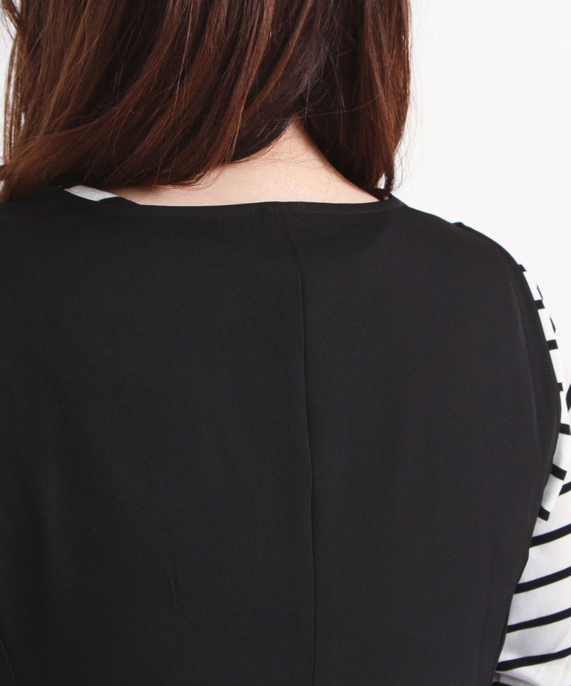 【3L~6L】ショート丈バックベルトベスト【大きいサイズ】　　