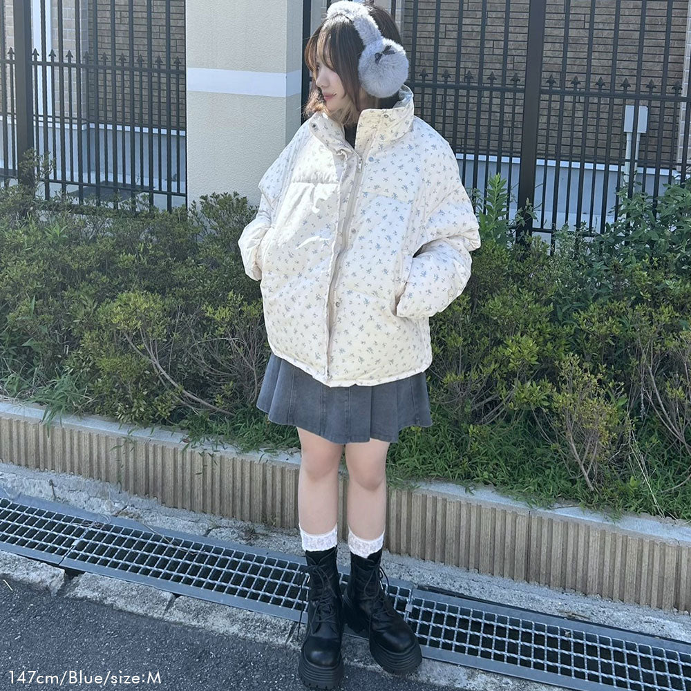 フラワーショートダウン【大きいサイズ有】 – レディースファッション