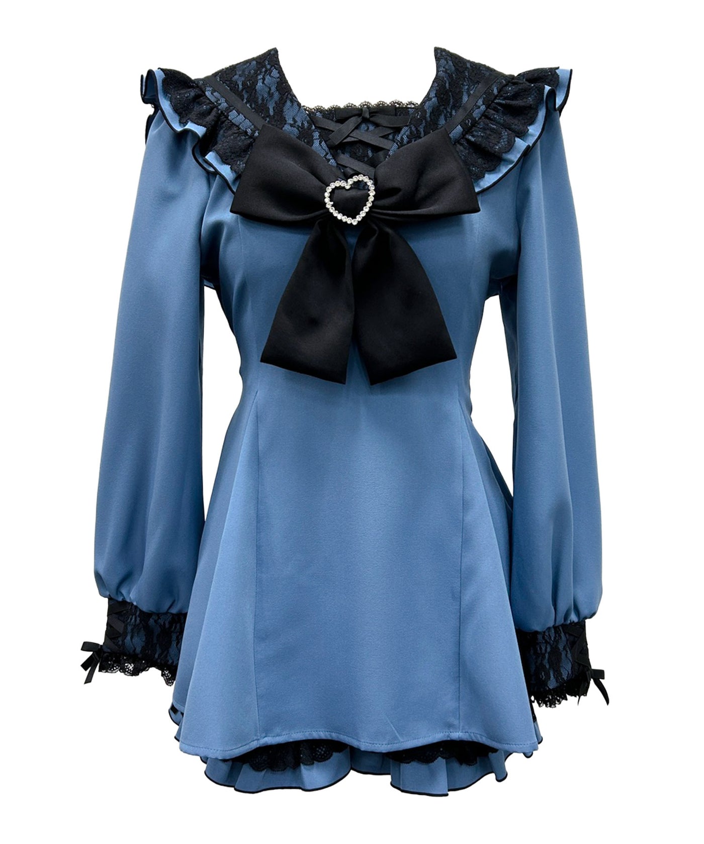 お揃いリボン【1202】 レース重ねセーラーリボンセットアップ – レディースファッション通販