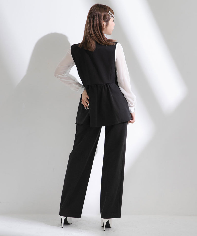 軽やかな着心地楽ちんスーツセットアップ【M/L/LL】【大きいサイズ有】