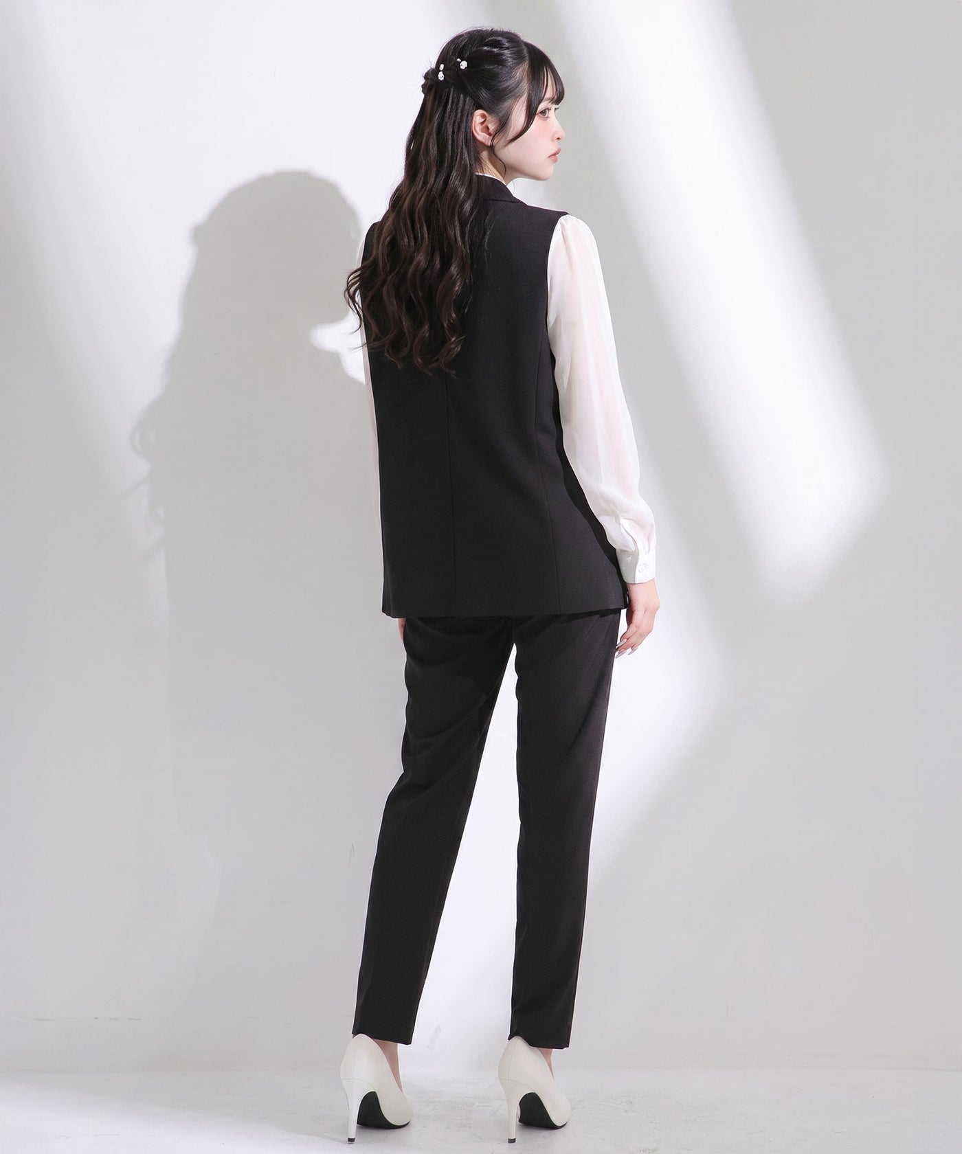 軽やかな着心地楽ちんスーツセットアップ【M/L/LL】【大きいサイズ有