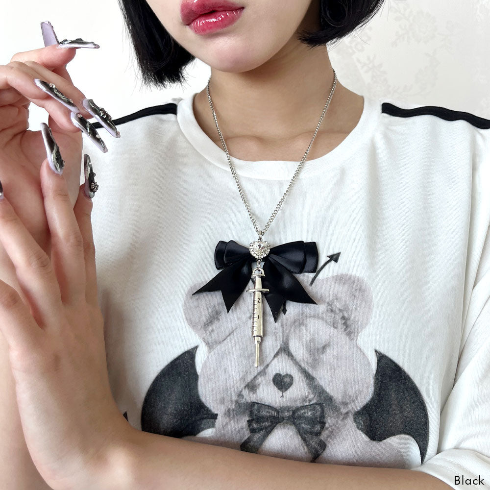 注射器モチーフリボンネックレス – レディースファッション通販の夢