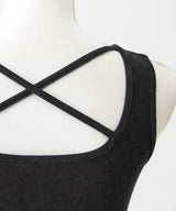 【メール便】バッククロスグリッタータンクトップ