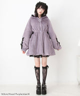 選べるフードデザインフレアファーコート